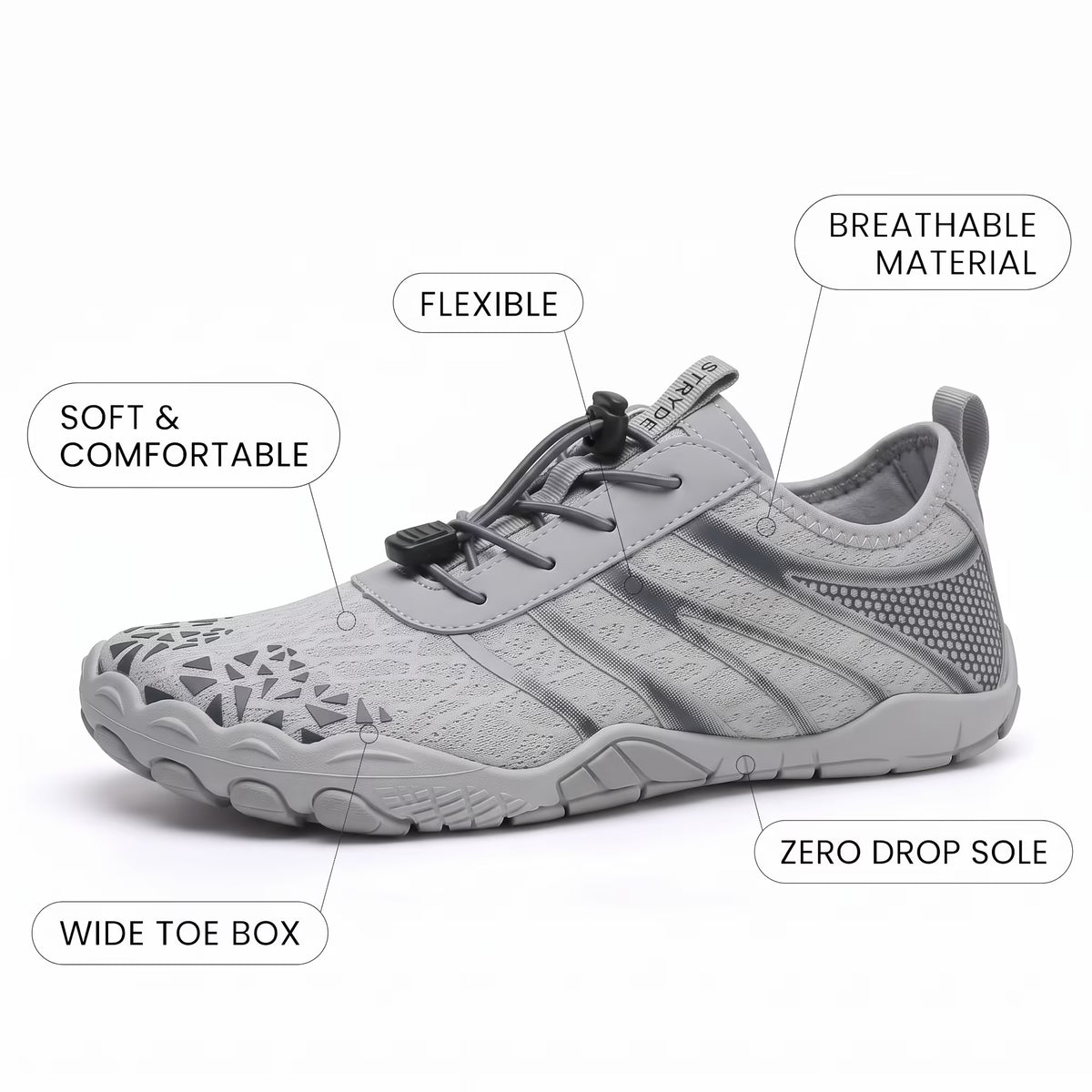 Kestrel Pro - Breathable Comfort, Non-Slip Grip Barefoot Shoes