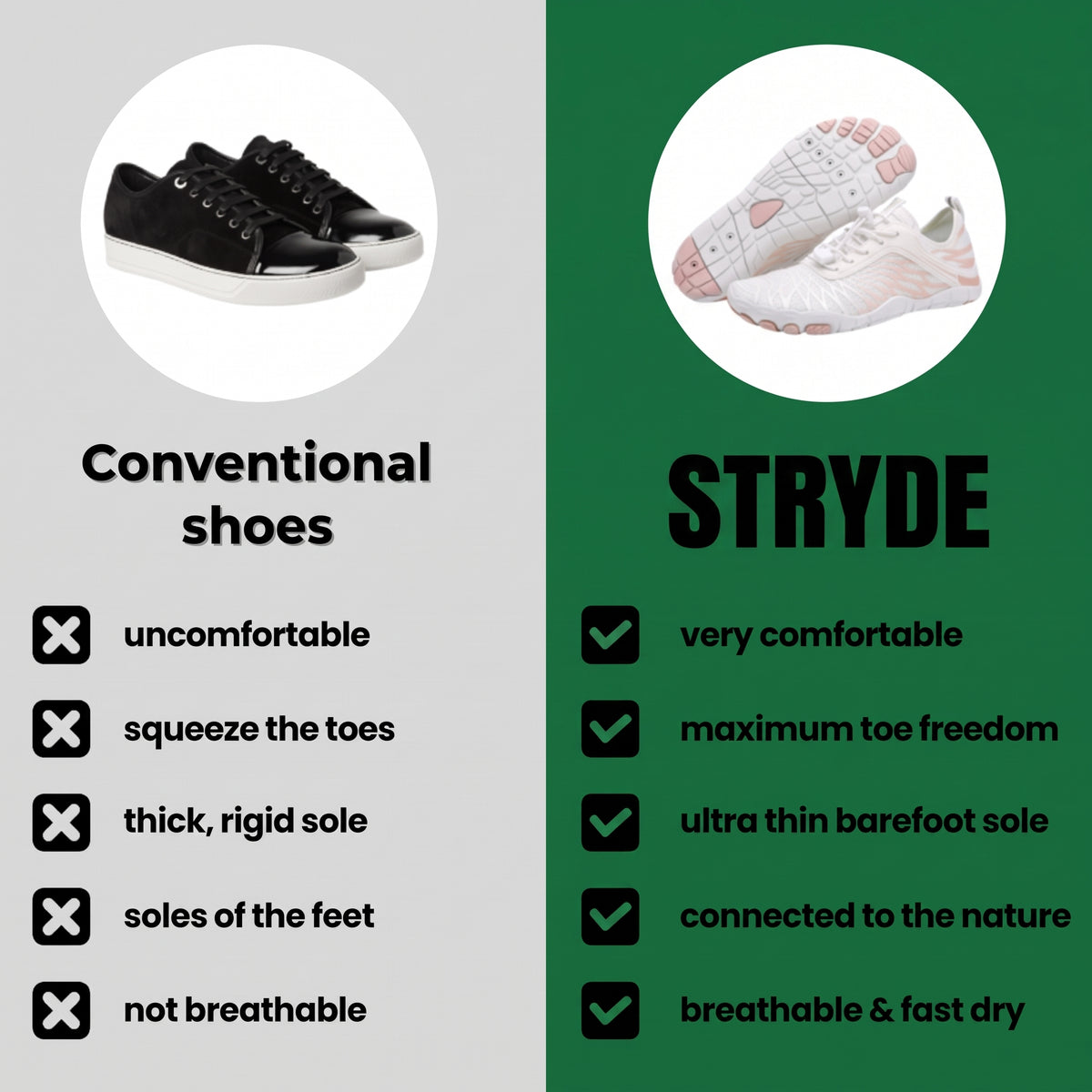 Stryde™ Skin Pro with Copper - Grounding Allround Barefoot Shoes