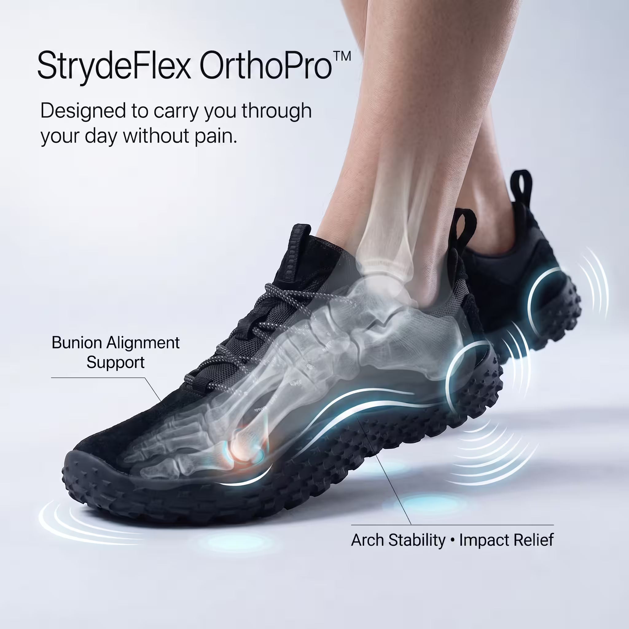 StrydeFlex OrthoPro™ – Pain-Relief Orthopedic Walking Shoes
